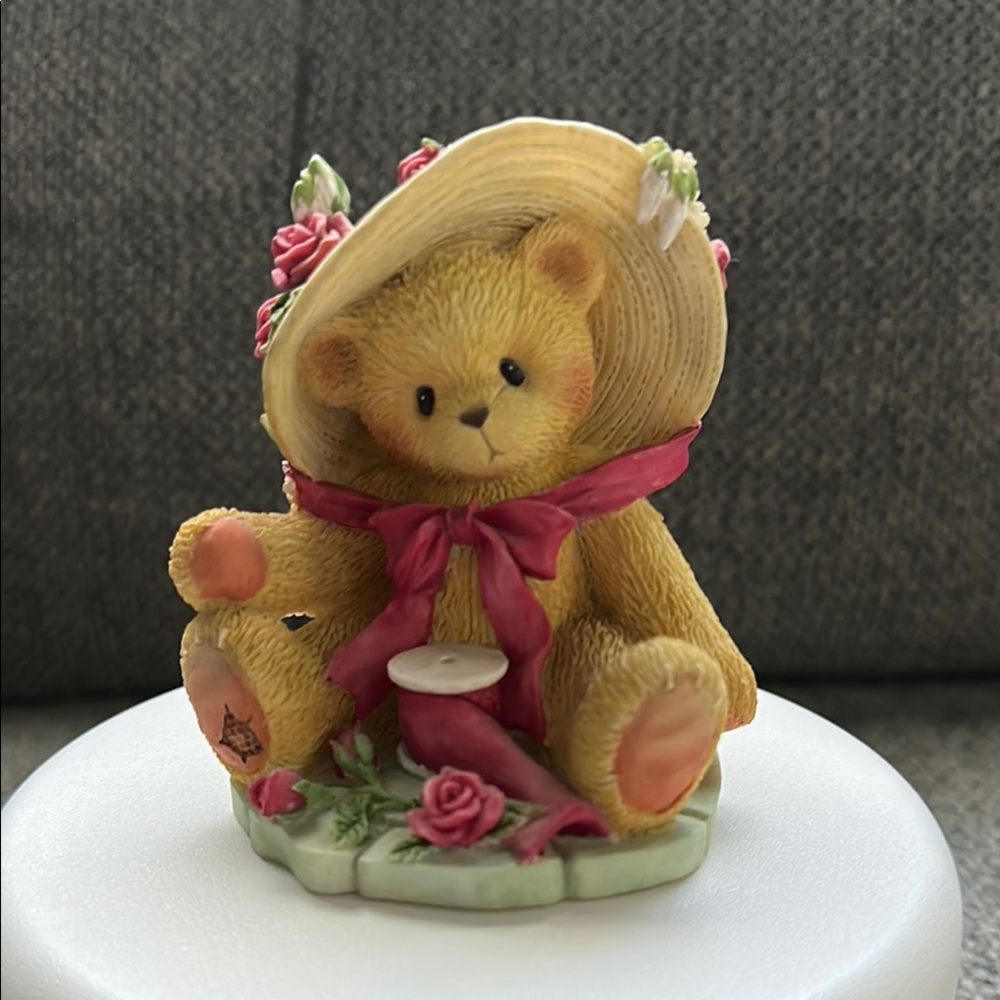 🧸 Cherished Teddies JANET "You're Sweet As A Rose" Bear Figurine